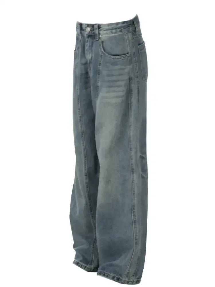 Men's Wash Wide Leg Jeans