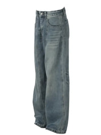 Men's Wash Wide Leg Jeans