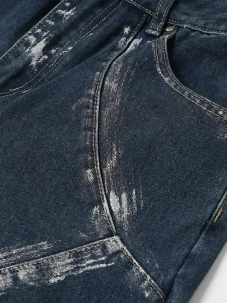 Men's Wash Wide Leg Jeans