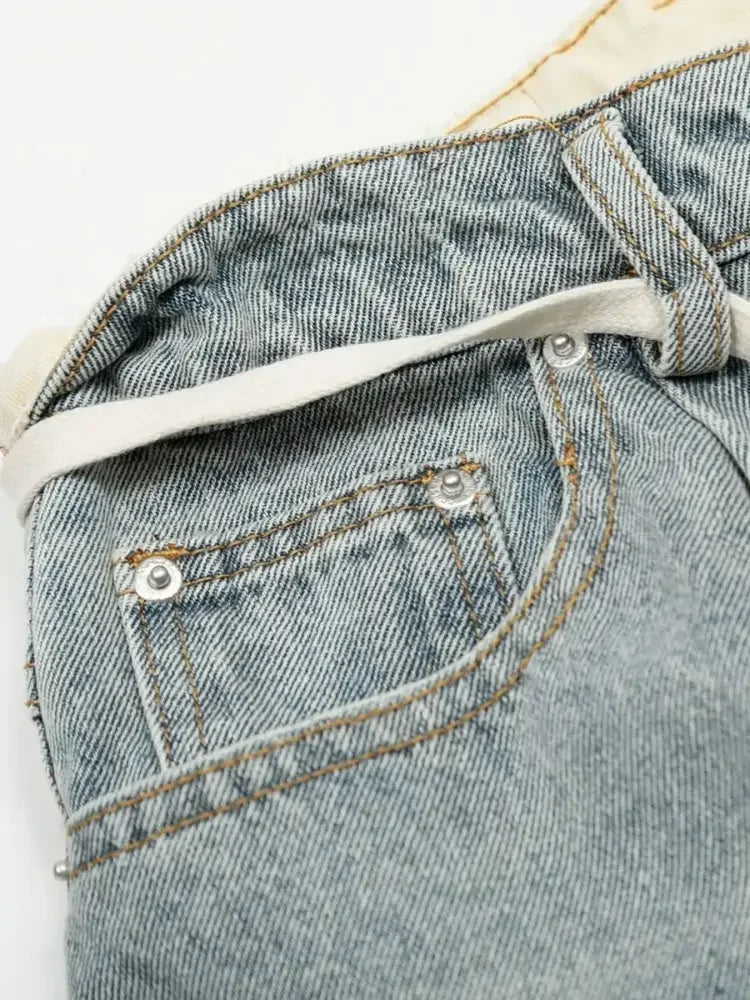 Men's Wash Wide Leg Jeans