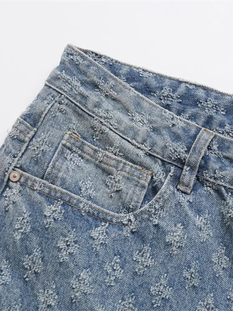 Men's Wash Wide Leg Jeans