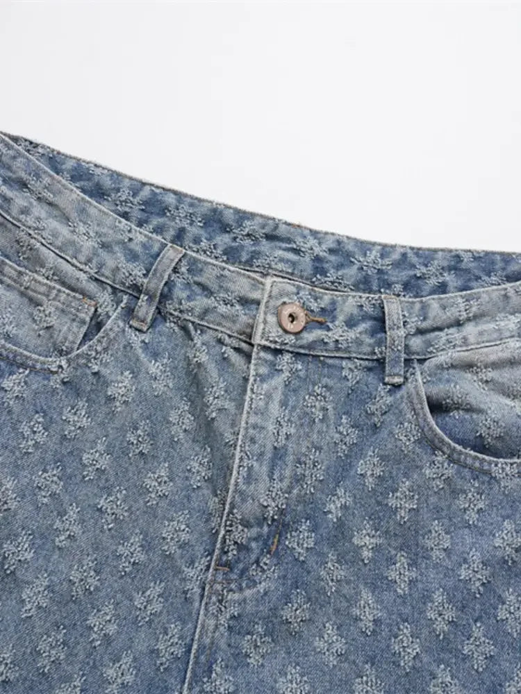 Men's Wash Wide Leg Jeans