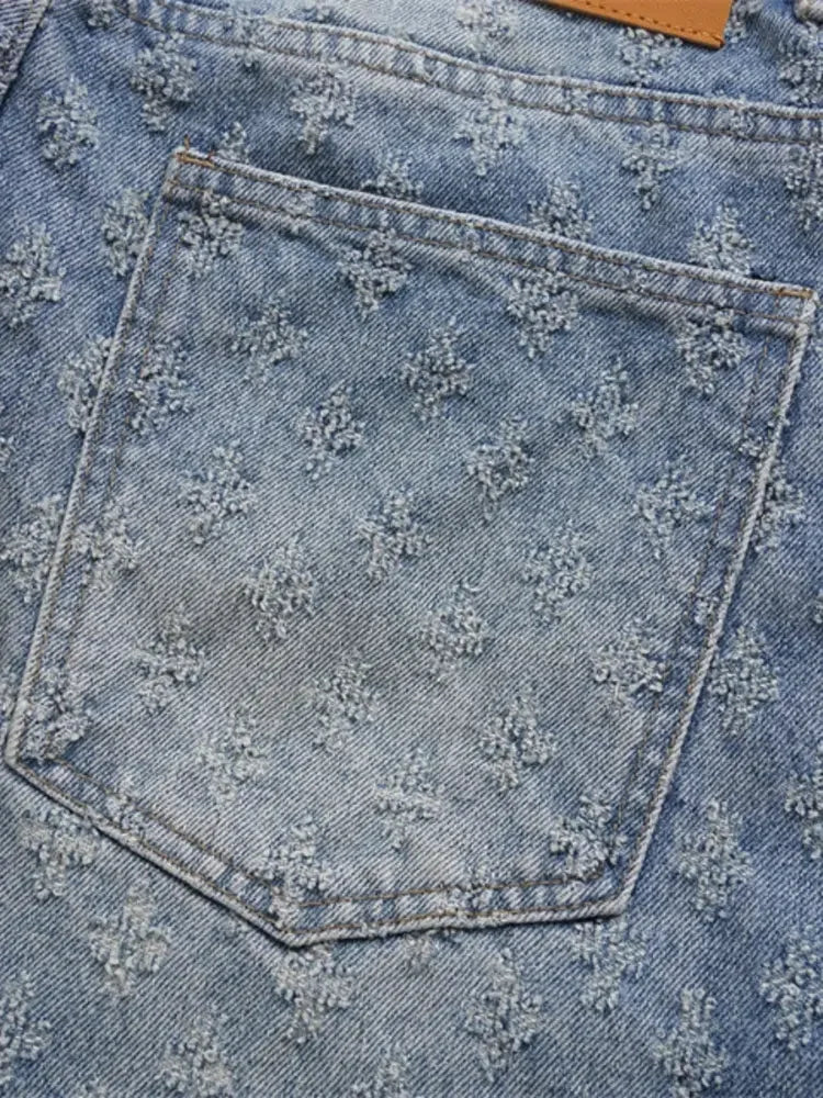 Men's Wash Wide Leg Jeans