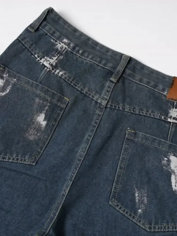 Men's Wash Wide Leg Jeans