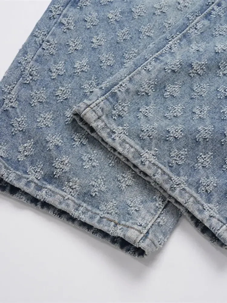 Men's Wash Wide Leg Jeans