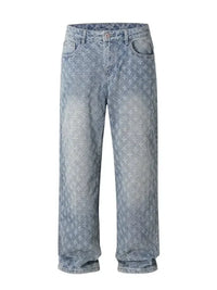 Men's Wash Wide Leg Jeans