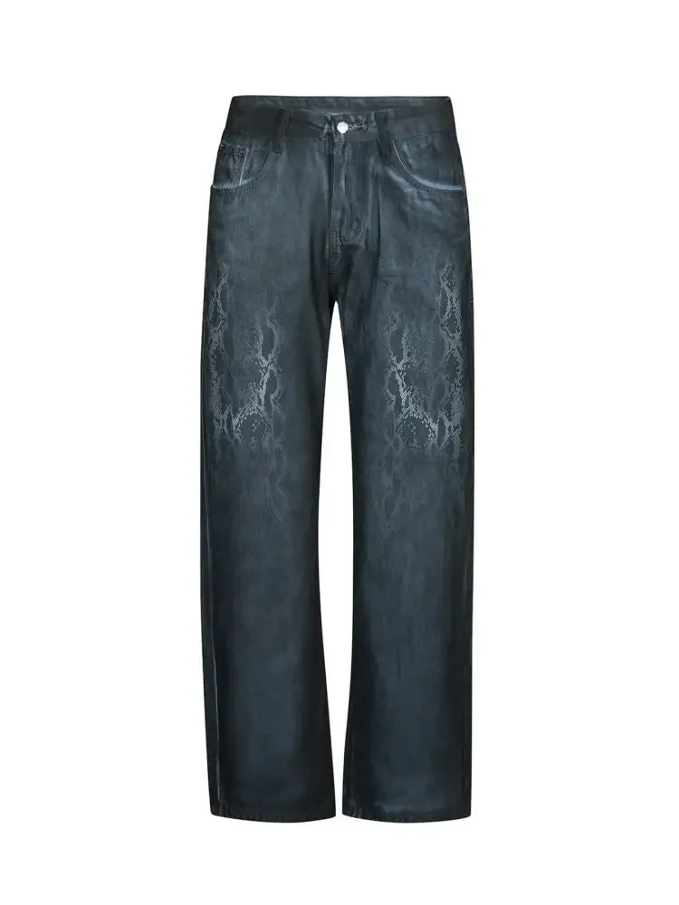 Men's Wash Wide Leg Jeans