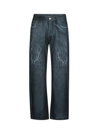 Men's Wash Wide Leg Jeans