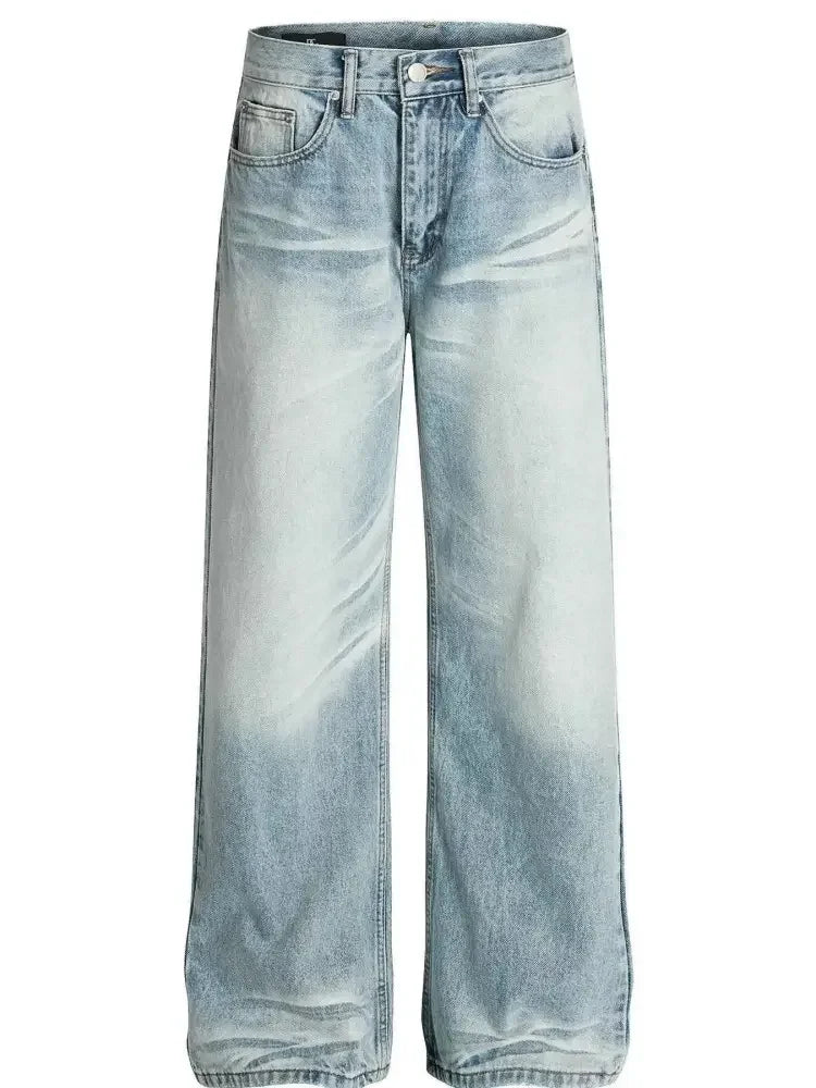 Men's Wash Wide Leg Jeans