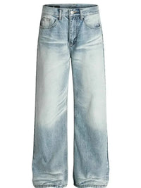 Men's Wash Wide Leg Jeans