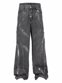 Men's Wash Wide Leg Jeans