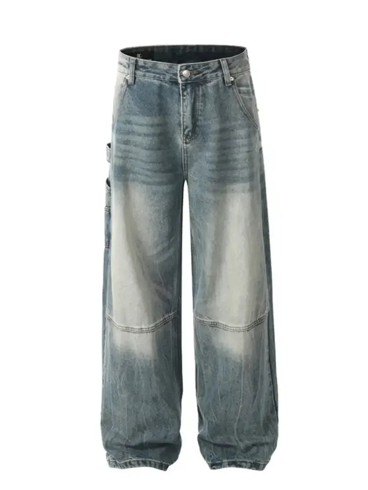Men's Wash Wide Leg Jeans