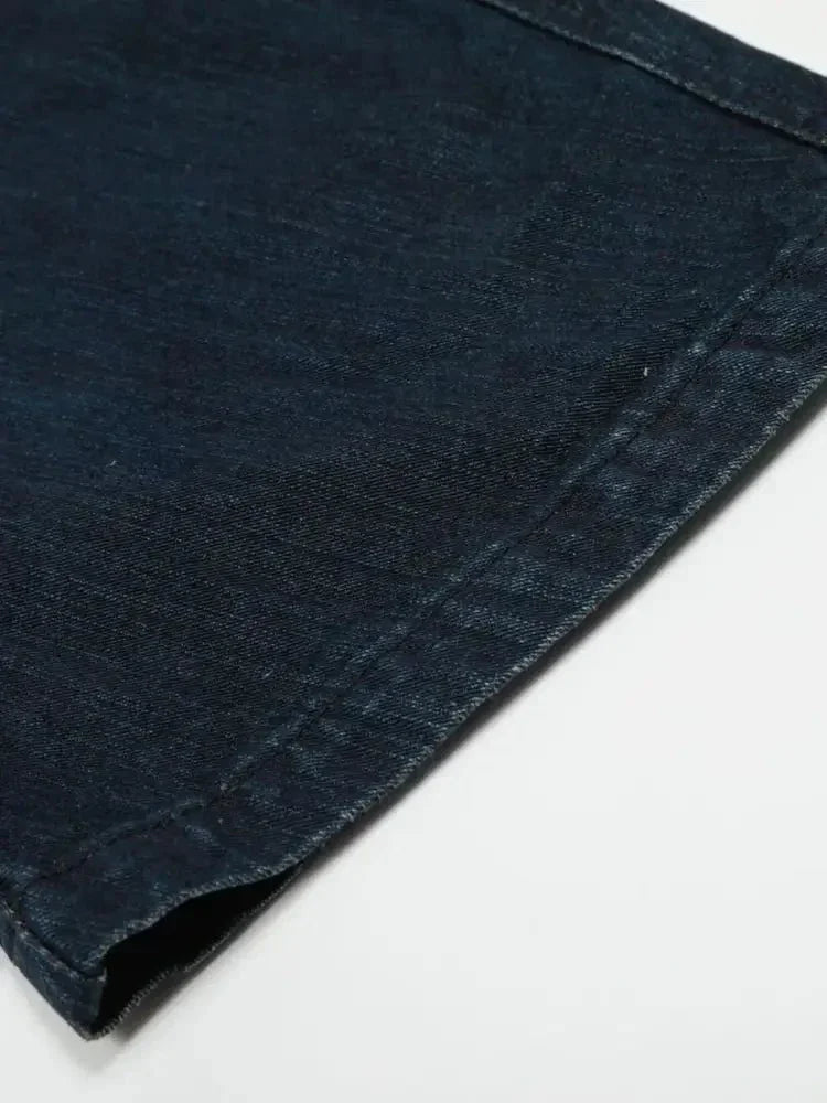 Men's Washed Button Fly Curved Jeans - Update AvenueTrendsi100400273606225100400273606225Men's Washed Button Fly Curved JeansDark Blue