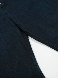 Men's Washed Button Fly Curved Jeans - Update AvenueTrendsi100400273606225100400273606225Men's Washed Button Fly Curved JeansDark Blue