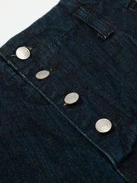 Men's Washed Button Fly Curved Jeans - Update AvenueTrendsi100400273606225100400273606225Men's Washed Button Fly Curved JeansDark Blue