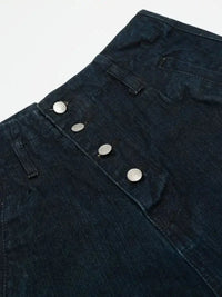 Men's Washed Button Fly Curved Jeans - Update AvenueTrendsi100400273606225100400273606225Men's Washed Button Fly Curved JeansDark Blue