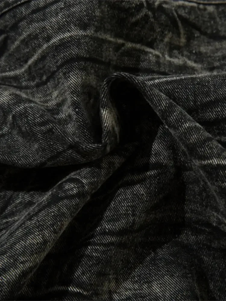 Men's Washed Button Up Denim Jacket