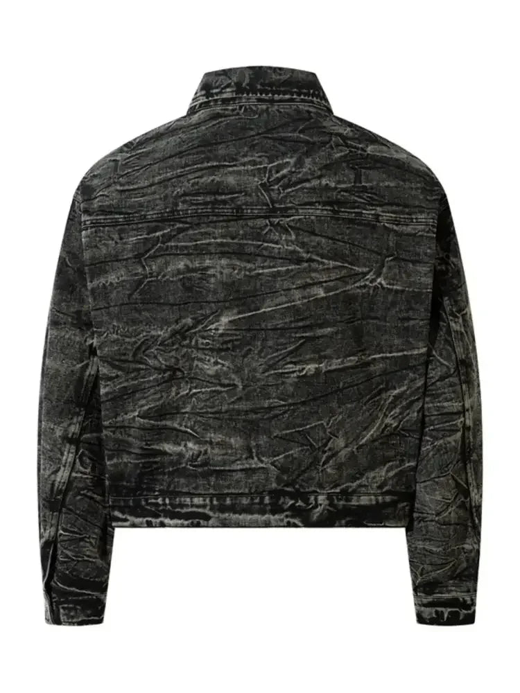 Men's Washed Button Up Denim Jacket