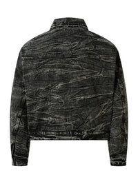 Men's Washed Button Up Denim Jacket