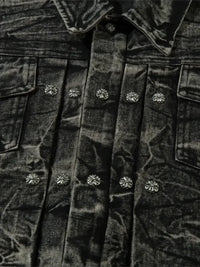 Men's Washed Button Up Denim Jacket