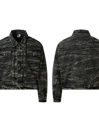 Men's Washed Button Up Denim Jacket