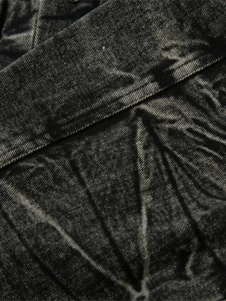 Men's Washed Button Up Denim Jacket