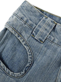 Men's Washed Denim Bermuda Shorts with Curved Pocket Detail - Update AvenueTrendsi100400163838624100400163838624Men's Washed Denim Bermuda Shorts with Curved Pocket DetailBlue