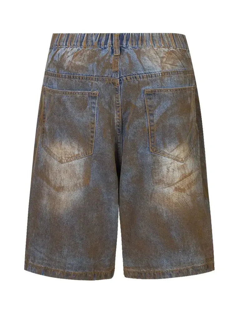 Men's Washed Denim Shorts