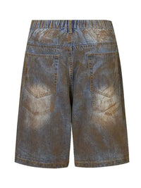 Men's Washed Denim Shorts