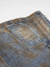 Men's Washed Denim Shorts