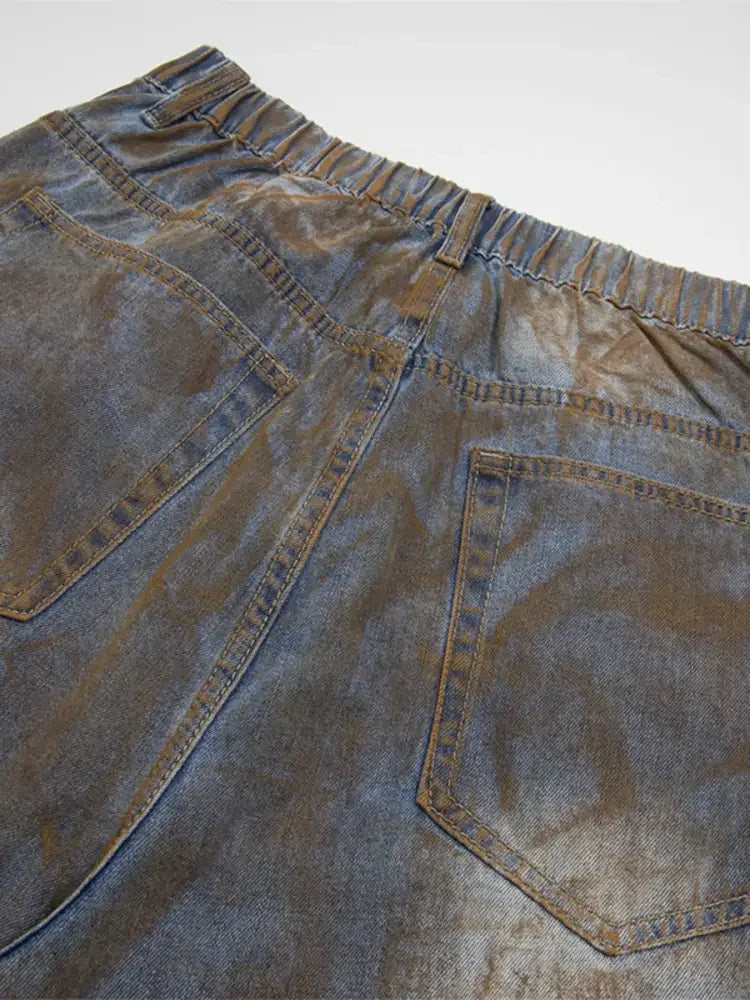 Men's Washed Denim Shorts