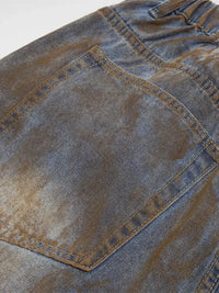 Men's Washed Denim Shorts