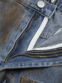 Men's Washed Denim Shorts