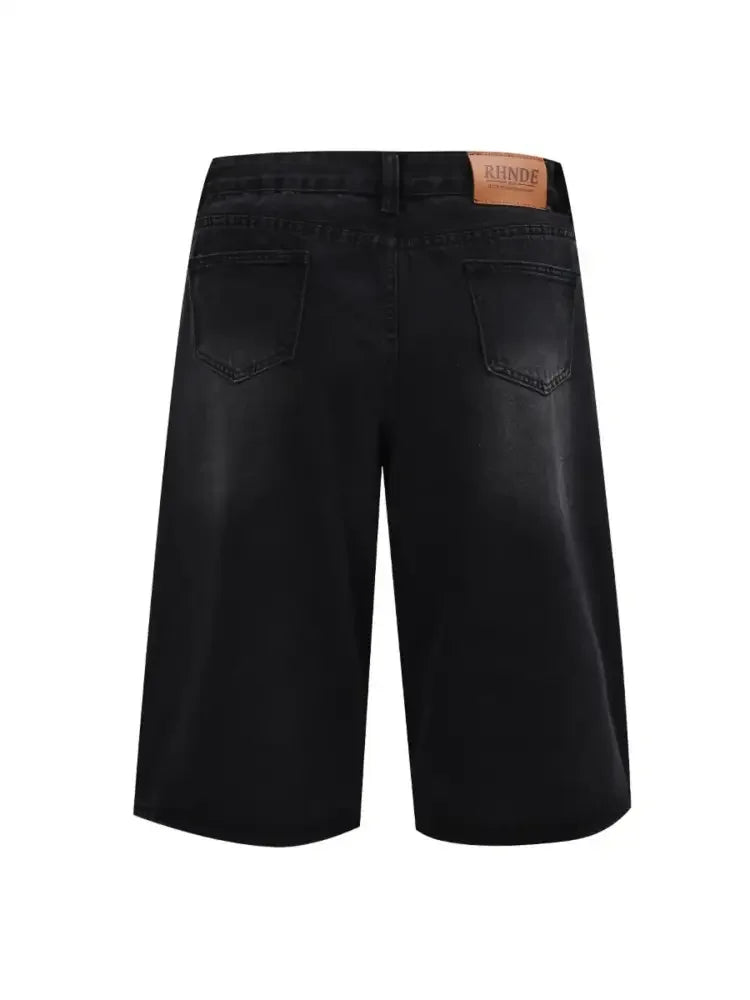 Men's Washed Denim Shorts