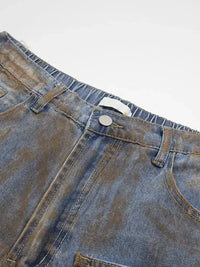 Men's Washed Denim Shorts