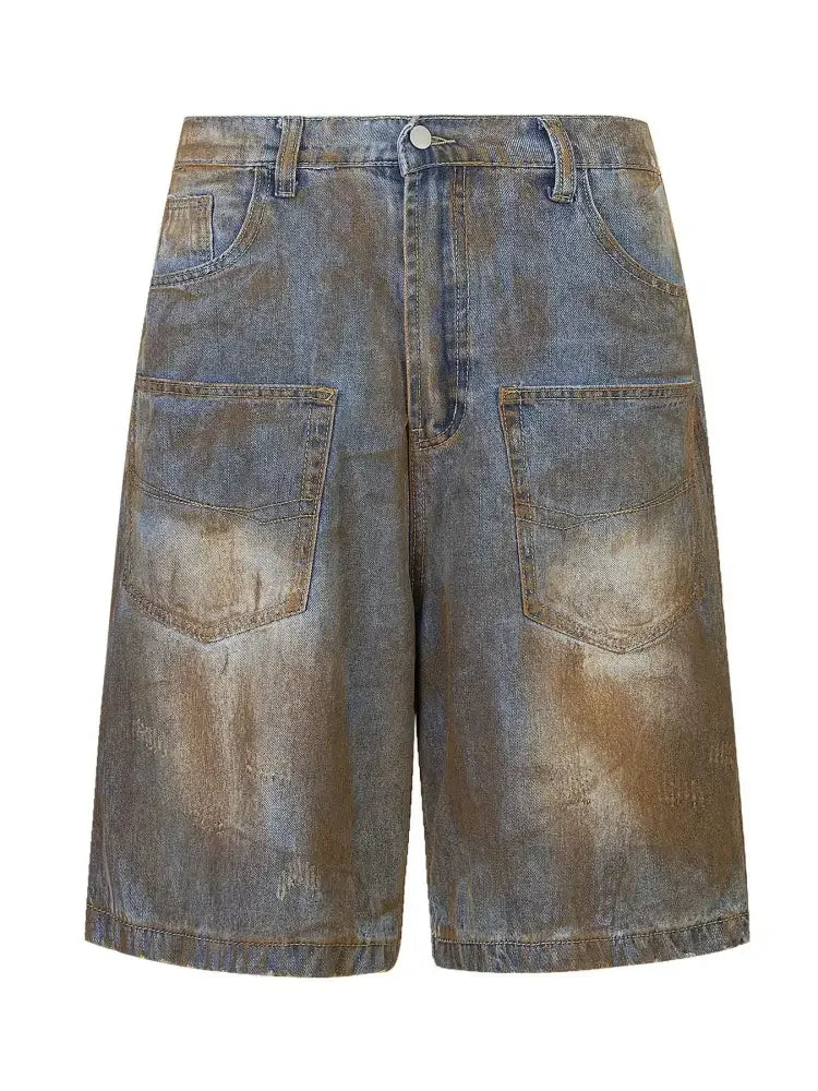 Men's Washed Denim Shorts