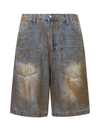 Men's Washed Denim Shorts
