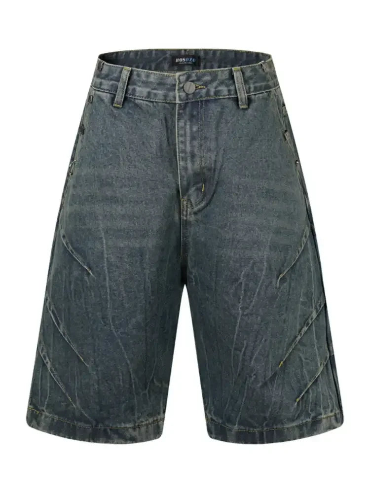 Men's Washed Denim Shorts