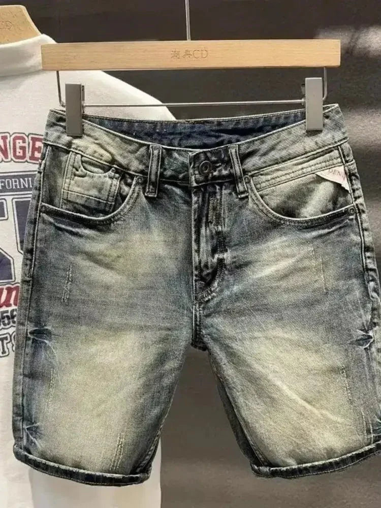 Men's Washed Denim Shorts - Update AvenueTrendsi100400274199534100400274199534Men's Washed Denim ShortsYellow