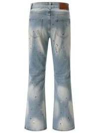 Men's Washed Distressed Bootcut Jeans - Update AvenueTrendsi100400270435019100400270435019Men's Washed Distressed Bootcut JeansBlue