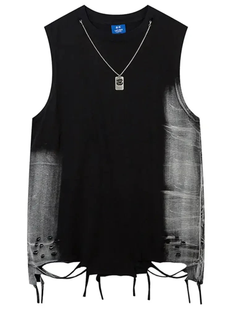 Men's Washed Distressed V - Neck Tank - Update AvenueTrendsi100400898828121100400898828121185362420a964c1ea9e6c29897b41c49 - Max - OriginBlack