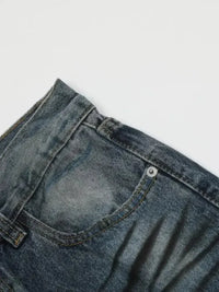Men's Washed Distressed Wide - Leg Jeans - Update AvenueTrendsi100400841660145100400841660145Men's Washed Distressed Wide - Leg JeansDirty Stained Blue