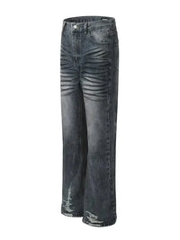 Men's Washed Distressed Wide - Leg Jeans - Update AvenueTrendsi100400841660145100400841660145Men's Washed Distressed Wide - Leg JeansDirty Stained Blue