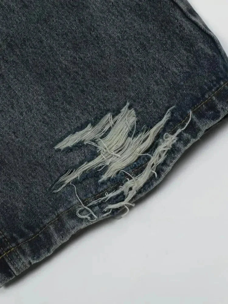 Men's Washed Distressed Wide - Leg Jeans - Update AvenueTrendsi100400841660145100400841660145Men's Washed Distressed Wide - Leg JeansDirty Stained Blue