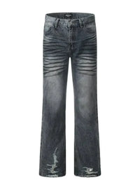 Men's Washed Distressed Wide - Leg Jeans - Update AvenueTrendsi100400841660145100400841660145Men's Washed Distressed Wide - Leg JeansDirty Stained Blue