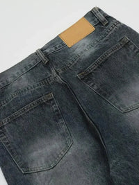 Men's Washed Distressed Wide - Leg Jeans - Update AvenueTrendsi100400841660145100400841660145Men's Washed Distressed Wide - Leg JeansDirty Stained Blue