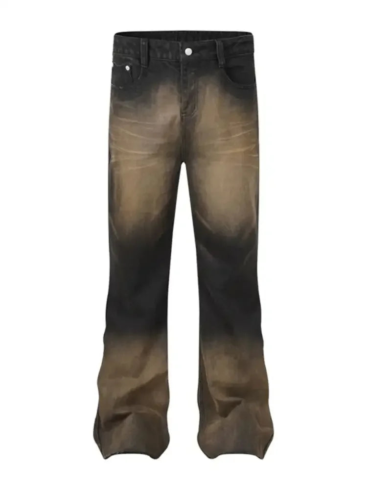 Men's Washed Flare Jeans