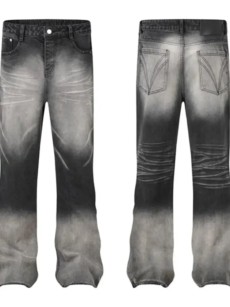 Men's Washed Flare Jeans