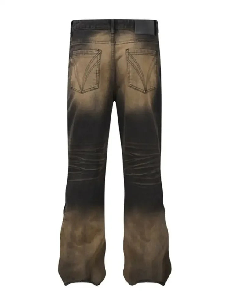 Men's Washed Flare Jeans
