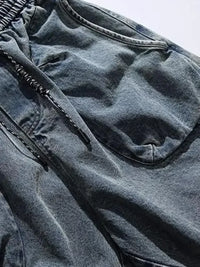 Men's Washed Loose Fit Denim Shorts